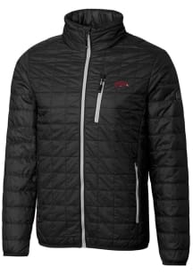 Cutter and Buck Arkansas Razorbacks Mens Black Rainier PrimaLoft Puffer Filled Jacket