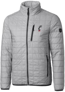 Cutter and Buck Cincinnati Bearcats Mens Grey Rainier PrimaLoft Puffer Filled Jacket