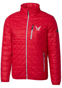 Cutter and Buck Eastern Washington Eagles Mens Red Rainier PrimaLoft Puffer Filled Jacket