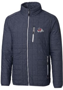 Cutter and Buck Fresno State Bulldogs Mens Anthracite Rainier PrimaLoft Puffer Filled Jacket