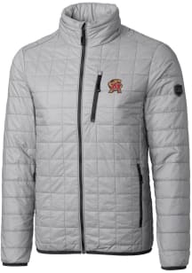 Cutter and Buck Maryland Terrapins Mens Grey Rainier PrimaLoft Puffer Filled Jacket