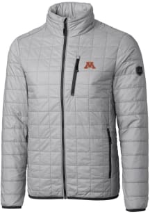 Cutter and Buck Minnesota Golden Gophers Mens Grey Rainier PrimaLoft Puffer Filled Jacket