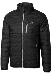 Cutter and Buck Purdue Boilermakers Mens Black Rainier PrimaLoft Puffer Filled Jacket