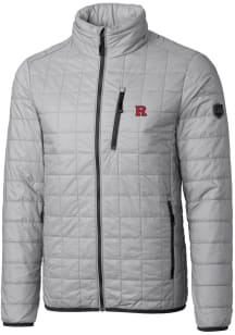 Cutter and Buck Rutgers Scarlet Knights Mens Grey Rainier PrimaLoft Puffer Filled Jacket