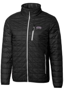 Cutter and Buck TCU Horned Frogs Mens Black Rainier PrimaLoft Puffer Filled Jacket