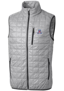 Cutter and Buck Arizona Wildcats Mens Grey Rainier PrimaLoft Puffer Sleeveless Jacket