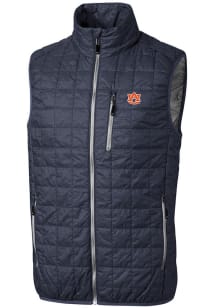 Cutter and Buck Auburn Tigers Mens Anthracite Rainier PrimaLoft Puffer Sleeveless Jacket