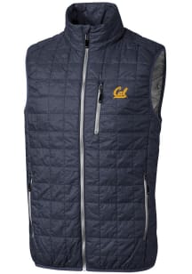 Cutter and Buck Cal Golden Bears Mens Anthracite Rainier PrimaLoft Puffer Sleeveless Jacket
