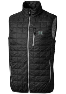 Cutter and Buck Hawaii Warriors Mens Black Rainier PrimaLoft Puffer Sleeveless Jacket