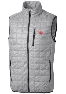 Cutter and Buck Houston Cougars Mens Grey Rainier PrimaLoft Puffer Sleeveless Jacket