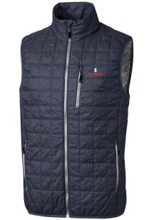 Cutter and Buck Illinois Fighting Illini Mens Anthracite Rainier PrimaLoft Puffer Sleeveless Jacke..