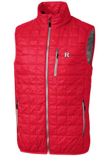 Cutter and Buck Rutgers Scarlet Knights Mens Red Rainier PrimaLoft Puffer Sleeveless Jacket