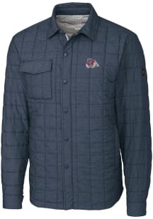 Cutter and Buck Fresno State Bulldogs Mens Grey Rainier PrimaLoft Quilted Outerwear Lined Jacket