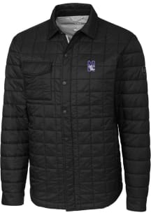 Cutter and Buck Northwestern Wildcats Mens Black Rainier PrimaLoft Quilted Design Outerwear Lined..