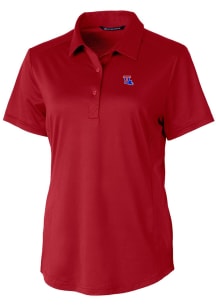 Cutter and Buck Louisiana Tech Bulldogs Womens Cardinal Prospect Textured Short Sleeve Polo Shirt
