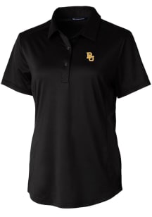 Cutter and Buck Baylor Bears Womens Black Prospect Textured Short Sleeve Polo Shirt