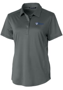 Cutter and Buck Pennsylvania Quakers Womens Grey Prospect Textured Short Sleeve Polo Shirt