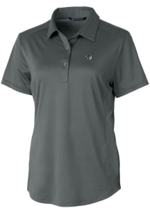 Cutter and Buck Seton Hall Pirates Womens Anthracite Prospect Textured Short Sleeve Polo Shirt