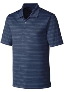 Cutter and Buck Kansas City Royals Mens Navy Blue Interbay Melange Short Sleeve Polo