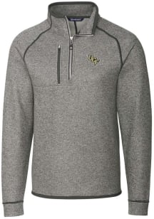 Cutter and Buck UCF Knights Mens Grey Mainsail Long Sleeve Qtr Zip Pullover