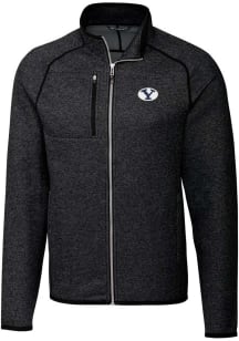 Cutter and Buck BYU Cougars Mens Grey Mainsail Medium Weight Jacket