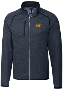 Cutter and Buck Cal Golden Bears Mens Navy Blue Mainsail Medium Weight Jacket