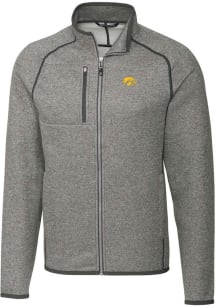 Cutter and Buck Iowa Hawkeyes Mens Grey Mainsail Medium Weight Jacket