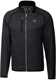 Cutter and Buck Miami RedHawks Mens Charcoal Mainsail Medium Weight Jacket