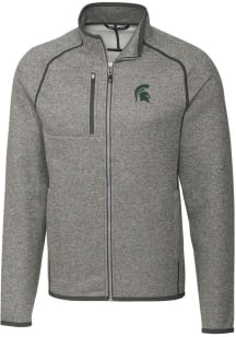 Cutter and Buck Michigan State Spartans Mens Grey Mainsail Medium Weight Jacket