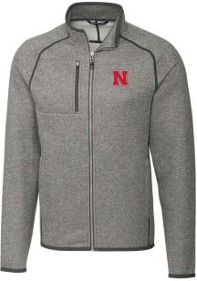 Cutter and Buck Nebraska Cornhuskers Mens Grey Mainsail Medium Weight Jacket