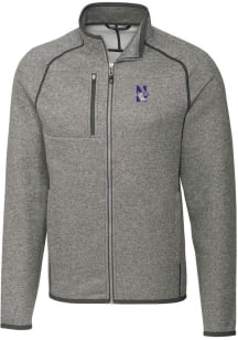 Cutter and Buck Northwestern Wildcats Mens Grey Mainsail Medium Weight Jacket