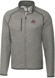 Cutter and Buck Ohio State Buckeyes Mens Grey Mainsail Medium Weight Jacket