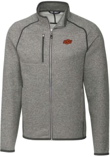 Cutter and Buck Oklahoma State Cowboys Mens Grey Mainsail Medium Weight Jacket