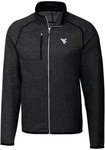 Cutter and Buck West Virginia Mountaineers Mens Grey Mainsail Medium Weight Jacket