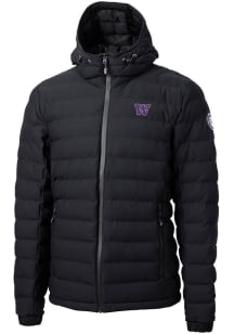 Cutter and Buck Washington Huskies Mens Black Mission Ridge Repreve Puffer Filled Jacket