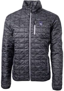 Cutter and Buck Northwestern Wildcats Mens Black Rainier PrimaLoft Printed Puffer Filled Jacket