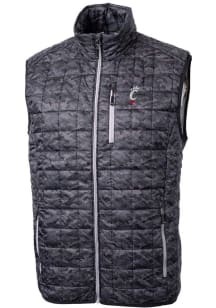Cutter and Buck Cincinnati Bearcats Mens Black Rainier PrimaLoft Printed Sleeveless Jacket