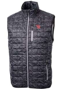 Cutter and Buck Houston Cougars Mens Black Rainier PrimaLoft Printed Sleeveless Jacket