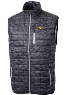 Cutter and Buck Iowa Hawkeyes Mens Black Rainier PrimaLoft Printed Sleeveless Jacket