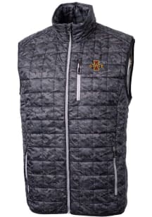 Cutter and Buck Iowa State Cyclones Mens Black Rainier PrimaLoft Printed Sleeveless Jacket