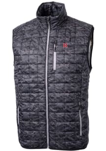 Cutter and Buck Rutgers Scarlet Knights Mens Black Rainier PrimaLoft Printed Sleeveless Jacket