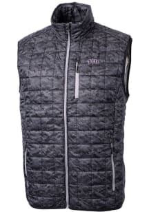 Cutter and Buck TCU Horned Frogs Mens Black Rainier PrimaLoft Printed Sleeveless Jacket