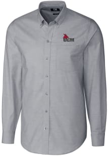 Cutter and Buck Central Missouri Mules Mens Charcoal Stretch Oxford Long Sleeve Dress Shirt