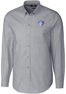 Cutter and Buck Saint Louis Billikens Mens Charcoal Stretch Oxford Long Sleeve Dress Shirt