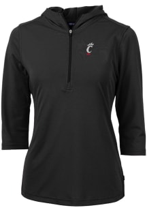 Cutter and Buck Cincinnati Bearcats Womens Black Virtue Eco Pique Hooded Sweatshirt