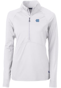 Cutter and Buck North Carolina Tar Heels Womens White Adapt Eco Qtr Zip