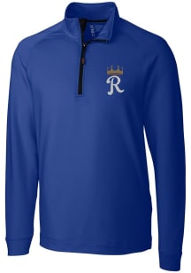 Cutter and Buck Kansas City Royals Mens Blue Jackson Long Sleeve Qtr Zip Pullover