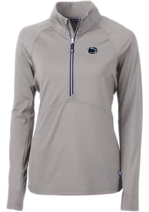 Cutter and Buck Penn State Nittany Lions Womens Grey Adapt Eco Qtr Zip