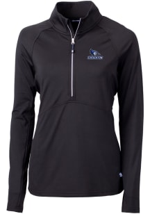 Cutter and Buck Creighton Bluejays Womens Black Adapt Eco Qtr Zip