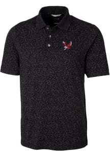 Cutter and Buck Eastern Washington Eagles Mens Black Advantage Space Dye Short Sleeve Polo